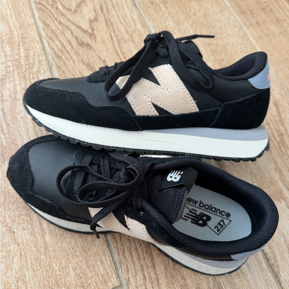 New Balance 237 Black and Cream Pink Athletic Shoes